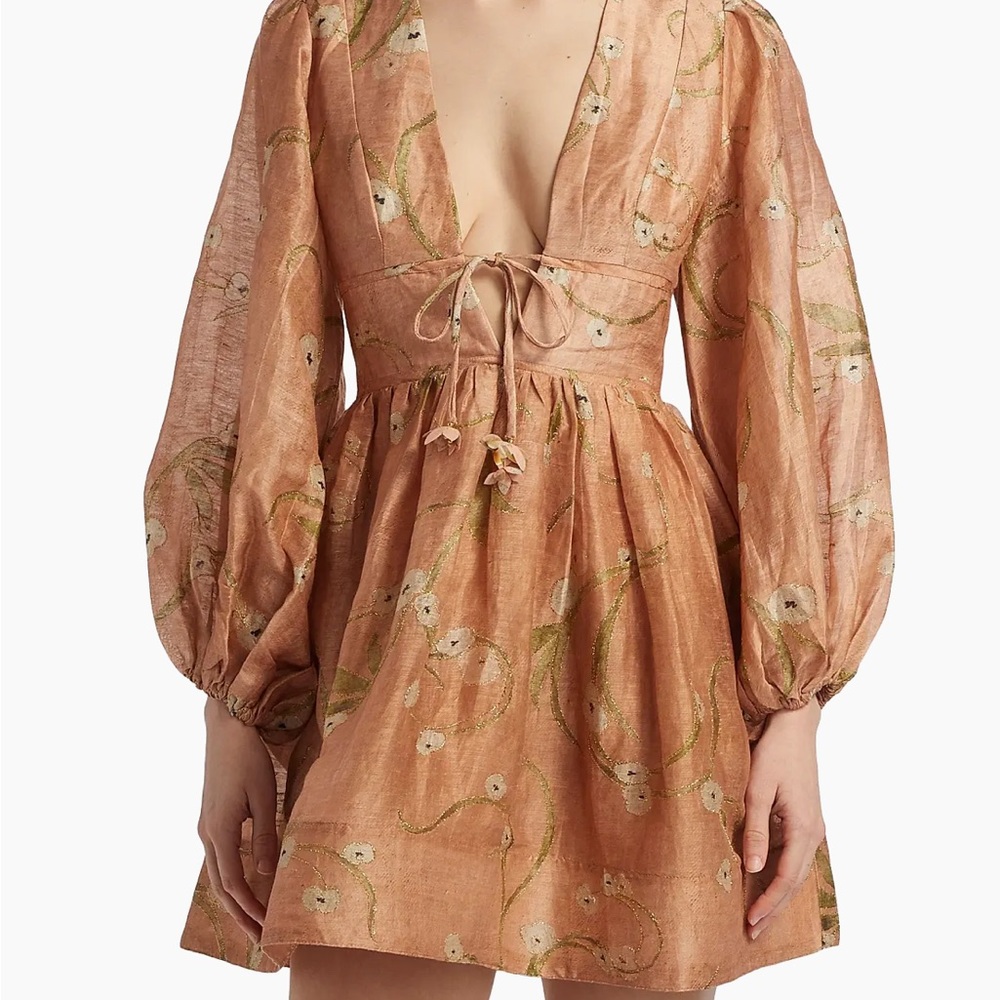 Zimmermann Illuminate Drawn Mini Dress ( Size 0)
